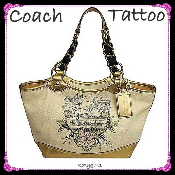 Coach Handbags - COACH TATTOO PRINT TOTE #13661 & WALLET