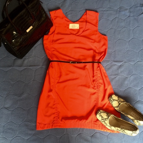 ZARA Collection Coral Red Shift Dress