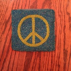 beaded coin pouch