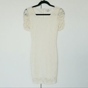 F21 - Beige Lace Bodycon Dress (NEW WITHOUT TAGS)