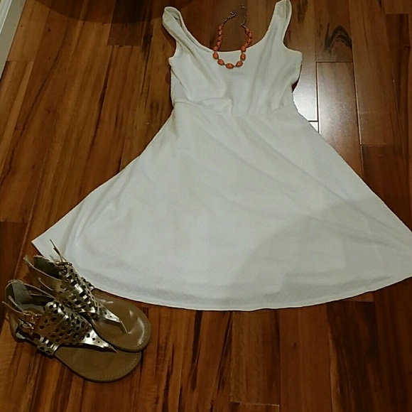 White skater dress