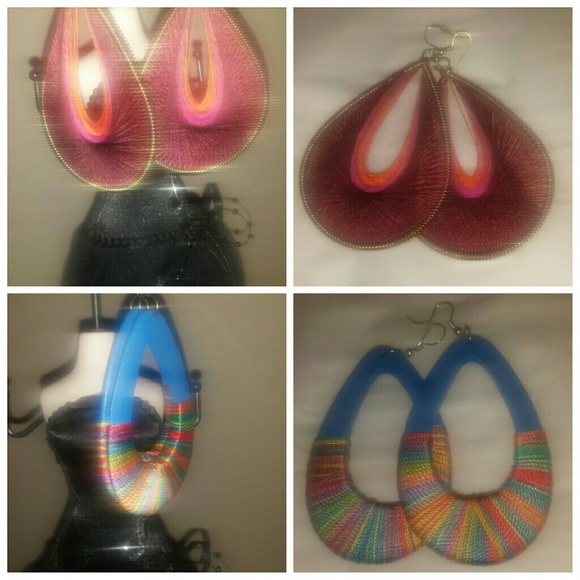 TWO (2) Pairs of Beautiful Thread earrings. - Picture 1 of 3