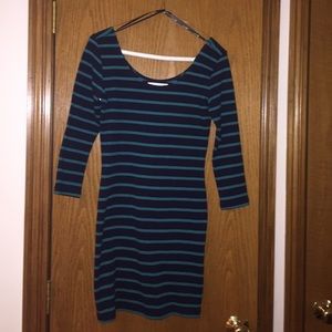 Blue Striped Dress