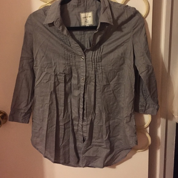 Basic gray button down