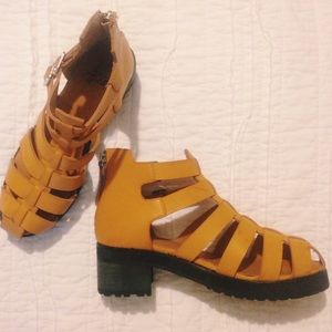 Black Poppy Strappy Sandals