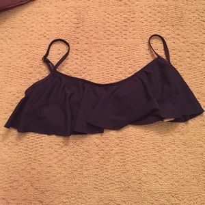 Navy Hollister Flounce Bikini Top