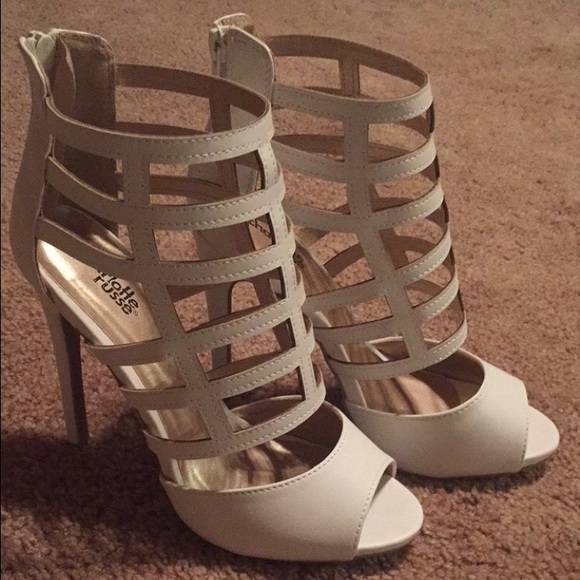Charlotte Russe Shoes - White Cage Pump