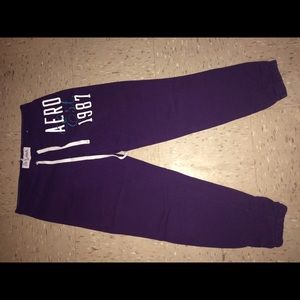 Aeropostale purple sweat pants