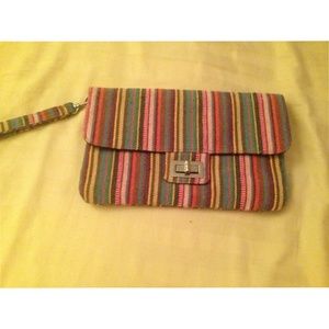 Striped summer wristlet