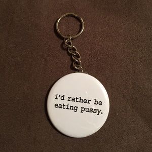Funny Button Keychain 😻