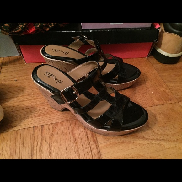Black Sandal Wedges