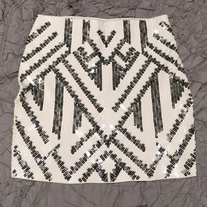 White & Silver Express Skirt