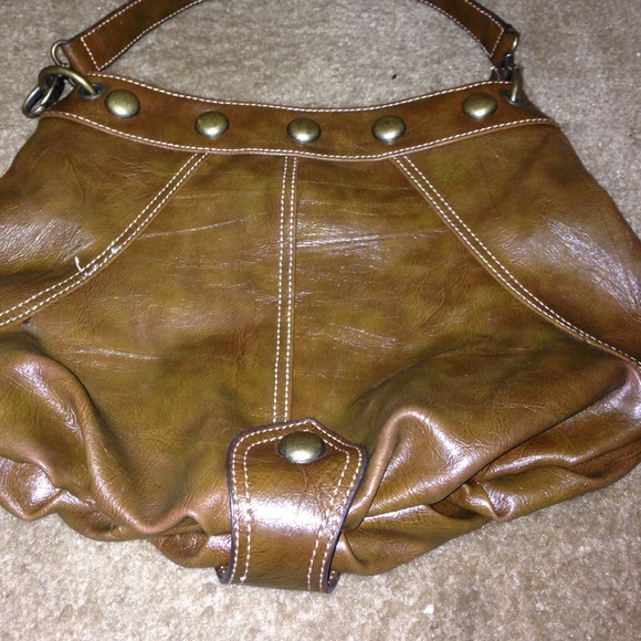 Brown purse with stone