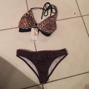 Brand new leopard print bikini