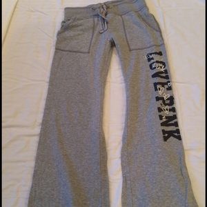 Grey Pink brand sweats