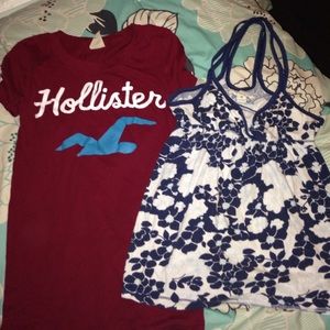 2 hollister shirts.