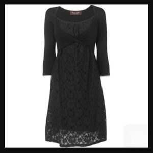 Beautiful Black Lace Jersey Dress