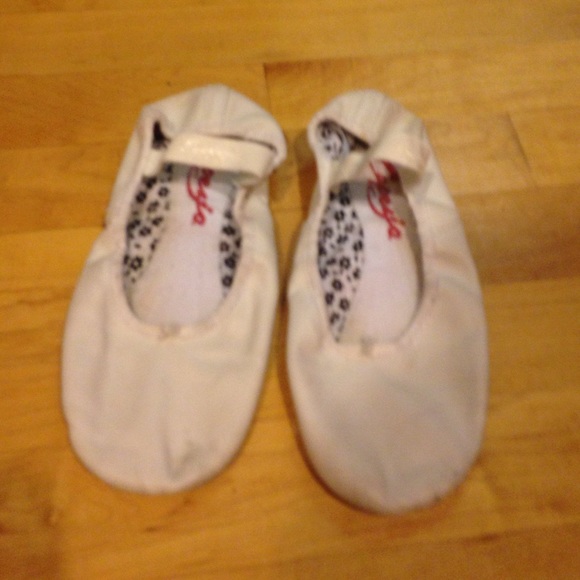 White ballet slippers