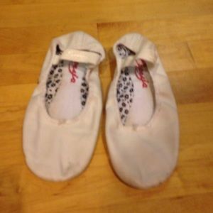 White ballet slippers