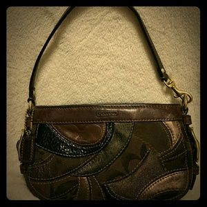 Coach ZOE brown mosaic patchwork