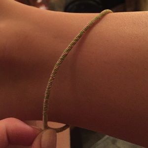 light pink and green anklet