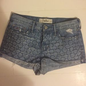 Sparkly denim Hollister shorts