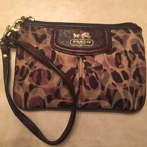 Coach Leopard Print Wristlet