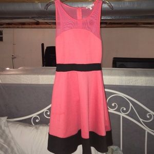 pink and black occasional dress