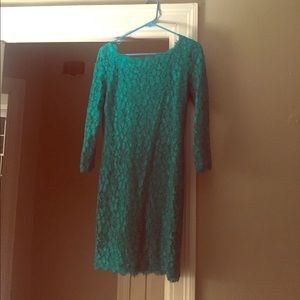 Diane von Furstenberg parakeet Zarita lace dress