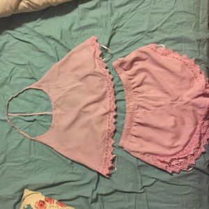 Pink two piece set