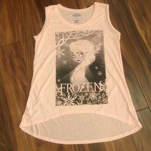 pink Frozen Elsa tank top