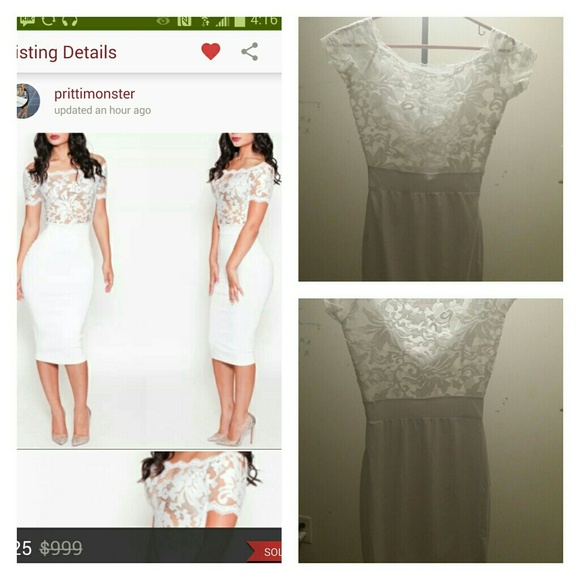 White lace dress