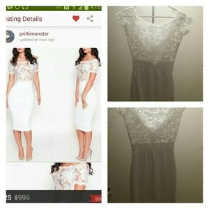 White lace dress