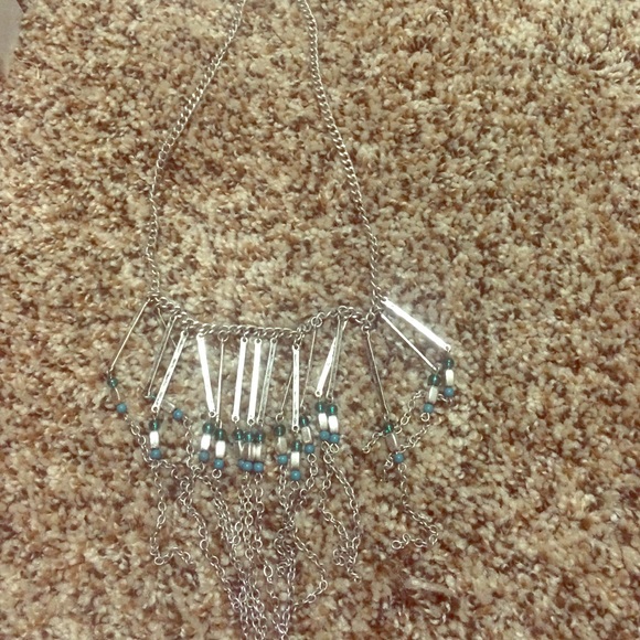American eagle fringe bead necklace