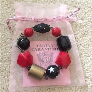 Tarina Tarantino red and black chunky bracelet