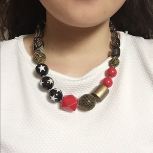 Tarina Tarantino multi beads chunky necklace
