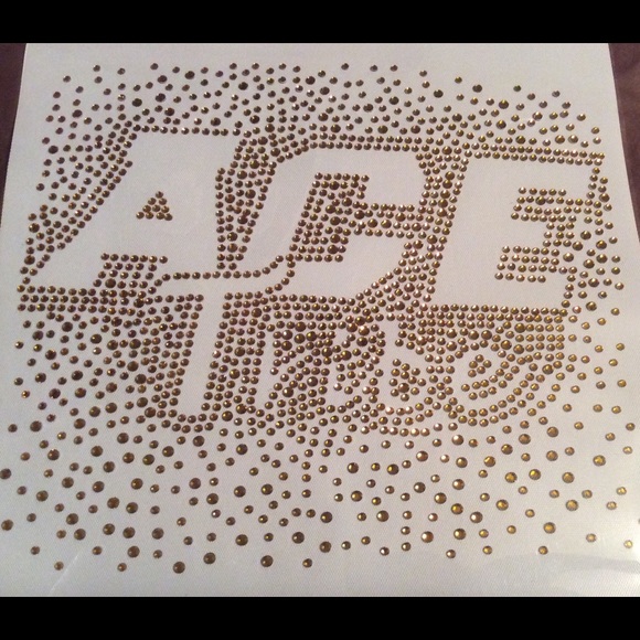 Rhinestone ACE cheer iron on transfer