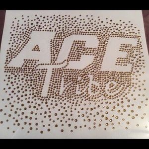 Rhinestone ACE cheer iron on transfer