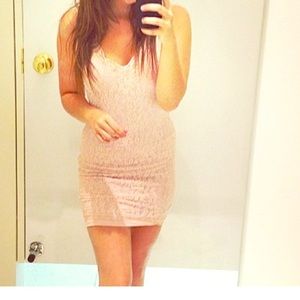 Tight pink dress