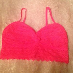 VS PINK GEO LACE BRALETTE