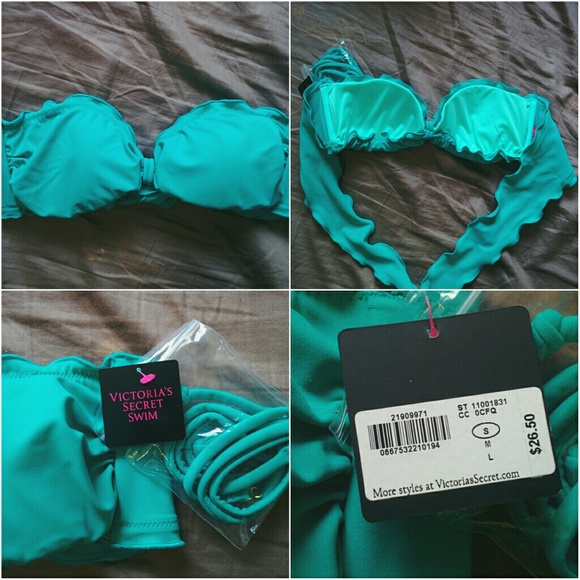 Turquoise VS Bandeau Bikini Top NWT