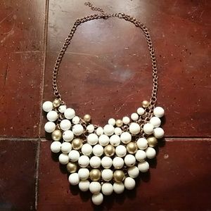 ivory and gold statement necklace