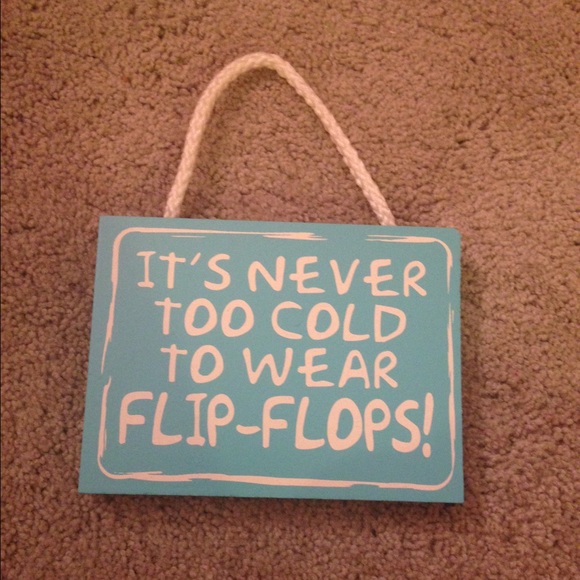 PRICE DROP: blue hanging wall sign