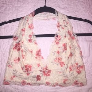 Floral UO Halter Bralette