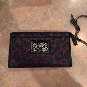 Purple Leopard Wallet/Wristlet