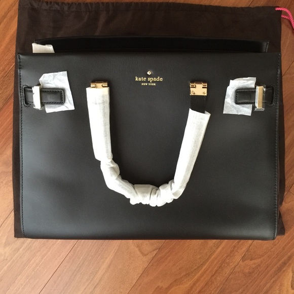 **SOLD** Kate Spade Black Tote w/Brown Suede Sides