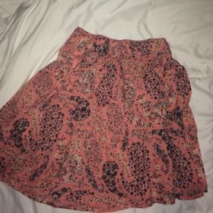 Pink floral skirt