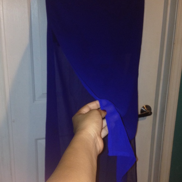 H&M blue slit maxi skirt - Picture 1 of 3