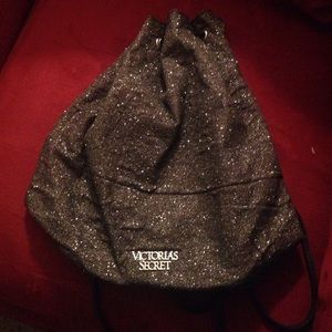 Victoria Secret Black Glitter Backpack