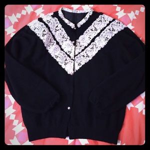Vintage 60s pearl cardi